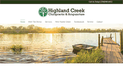 Desktop Screenshot of highlandcreekchiro.com